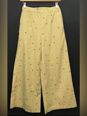 Disney Dress Shop Snow White Theme Wide Leg Pants Floral Print Size S